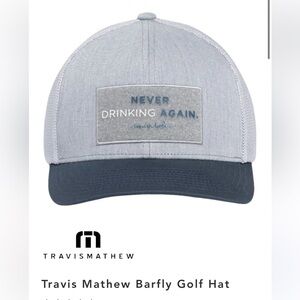Travis Mathew Barfly Golf Hat “Never Drinking Again”